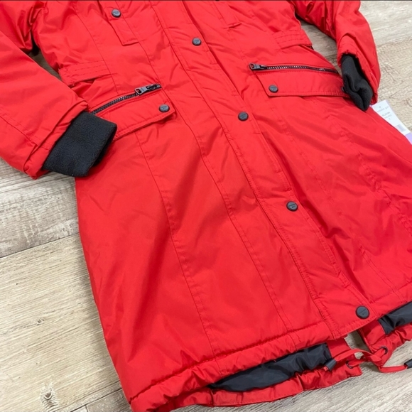 Madden Girl Faux Fur Red Parka - Picture 2 of 4